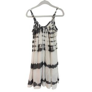 Pineapples Boutique Hawaii White Grey Tie Dye Toddler Dress Size 3/4